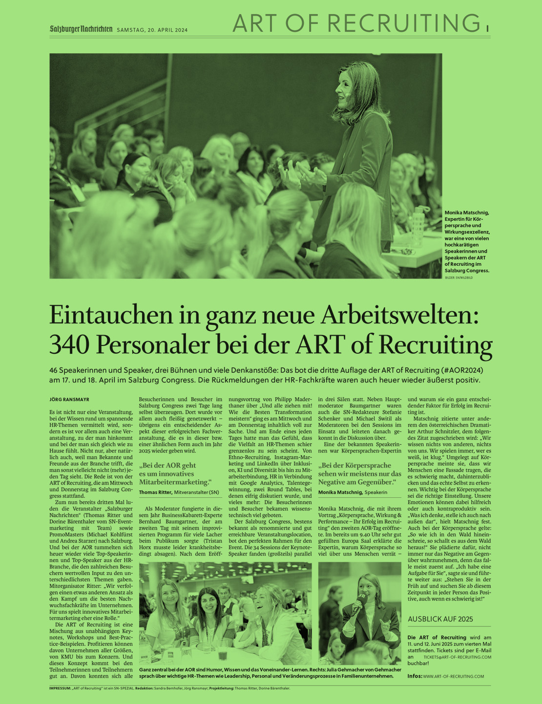 Salzburger Nachrichten Nachlese Art of Recruiting