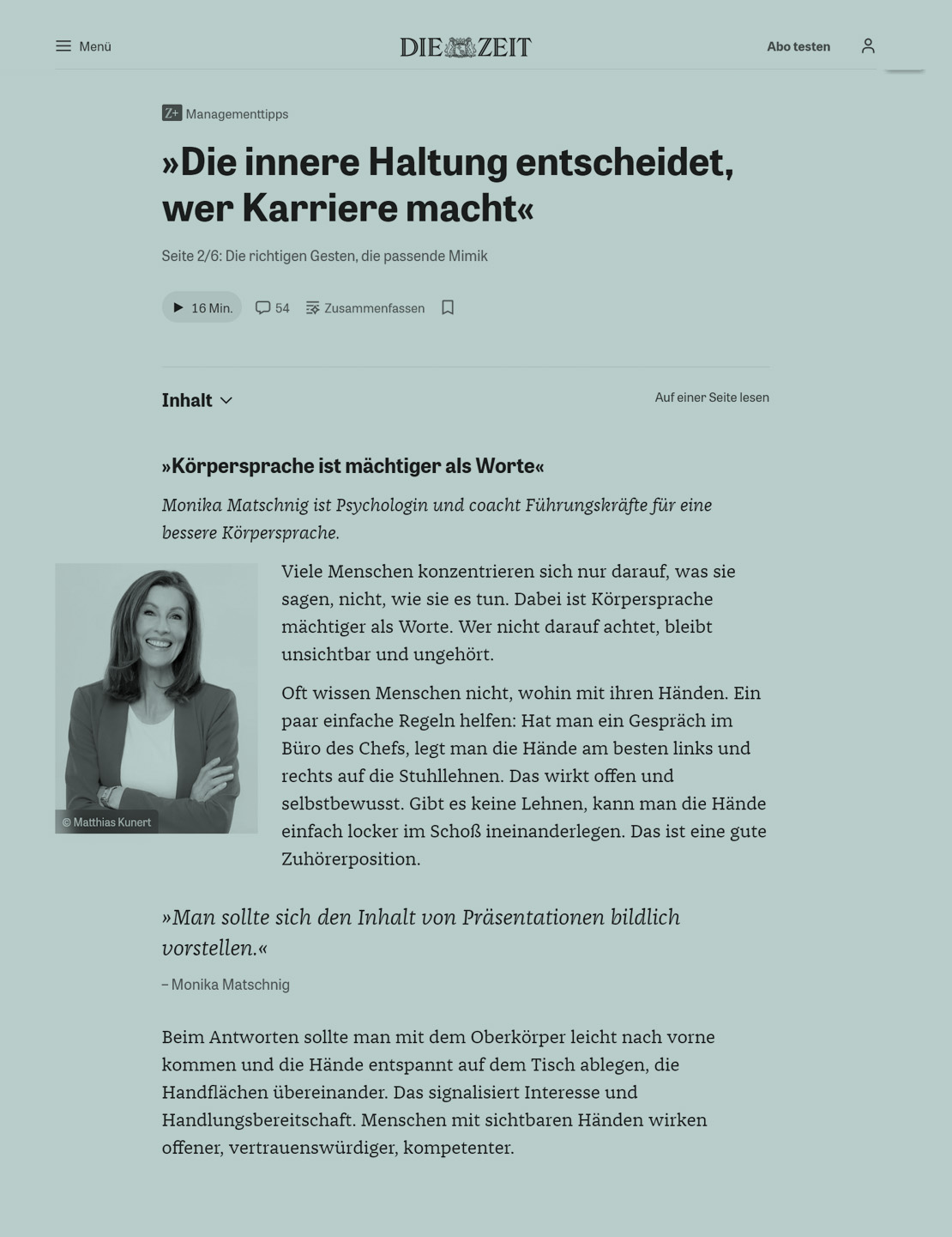Fachartikel Körpersprache: Unser Werkzeug richtig einsetzen